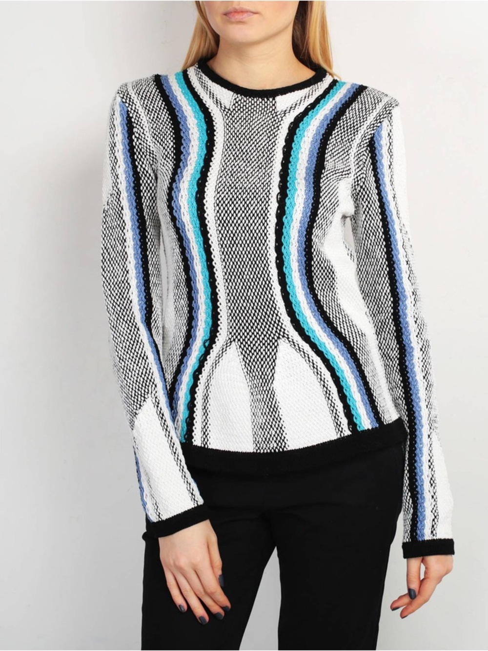 Peter Pilotto Scoop-Neck Striped Knit Sweater - Picture 3 of 15